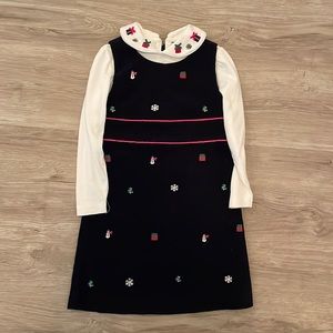 Girls Hartstrings Holiday shirt and romper EUC size 5/6